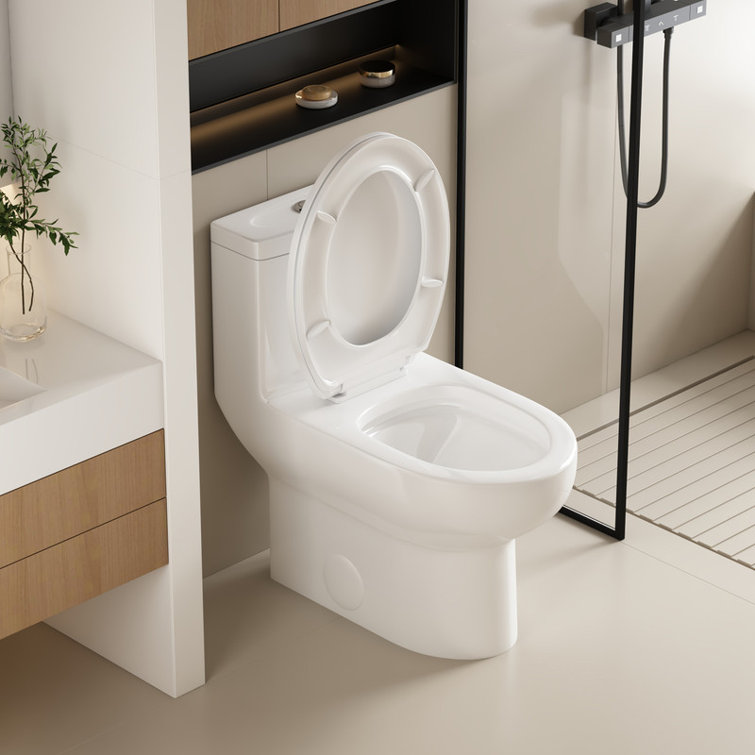 ESMISMO One Piece Seat Height ADA Toilet with Soft